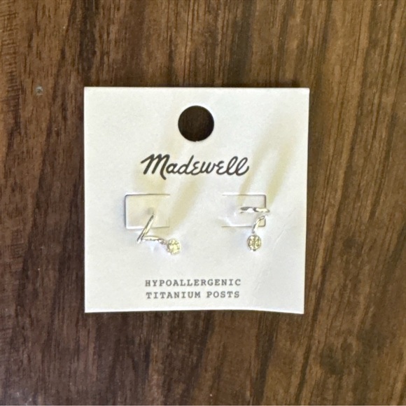 Madewell floating crystal Huggie hoop earring - Picture 14 of 14